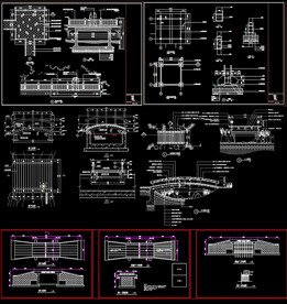 园林桥梁设计施工图