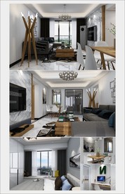 小户型商品房现代风格装修效果图
