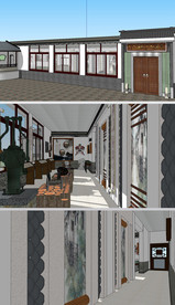 历史文化展厅草图大师SU模型