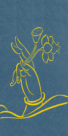 原创佛手莲花玄关背景墙背景画