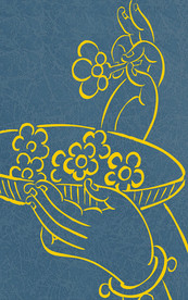 原创佛手莲花玄关背景墙背景画