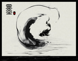 中式抽象水墨背景墙