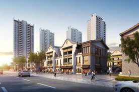 仿古商业建筑效果图