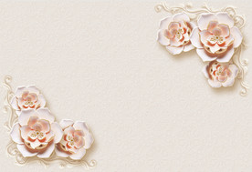 牡丹花 3D壁画 源分层