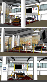 小型车展草图大师SU模型