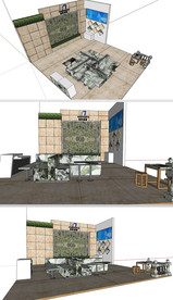 石材展台草图大师SU模型