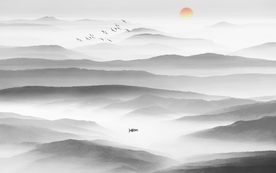 高清山水画 大型山水壁画