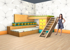 C4D 儿童房间 装修效果图