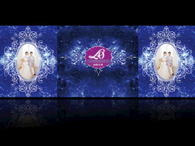 蓝色星空婚礼背景