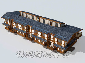 中式住宅楼模型