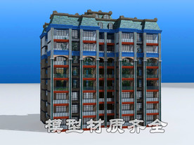 欧式住宅楼模型