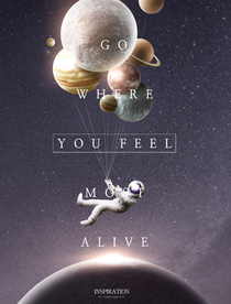 牵着星球的宇航员