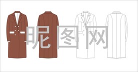 外套手绘矢量图