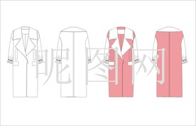 外套手绘矢量图
