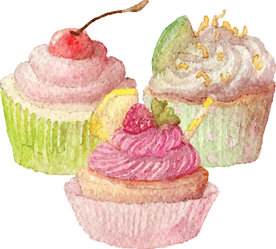 水彩手绘冰淇淋