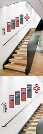 企业楼梯展示墙