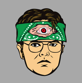 头巾男头像 矢量图