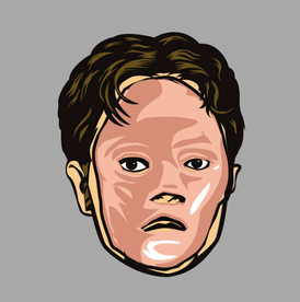 面具男头像 矢量图