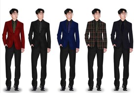 仿手绘西服服装效果示意图设计