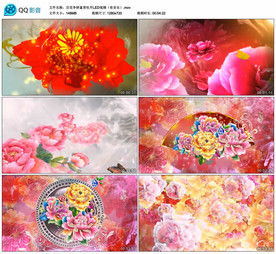 百花争妍 古典舞蹈舞台背景视频