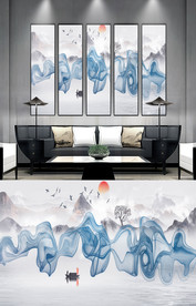 水墨山水装饰画