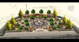 国际慢城文化中心广场效果图