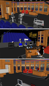 直播室演播室舞台草图SU模型