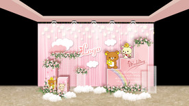 粉色宝宝宴迎宾区