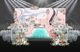 粉色高端婚礼仪式区