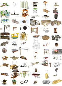 乡村农家SU模型