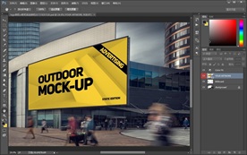 广告牌样机广告户外广告效果图