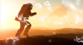 星球与宇宙外太空吊顶背景墙壁画