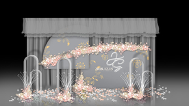 灰色婚礼迎宾区