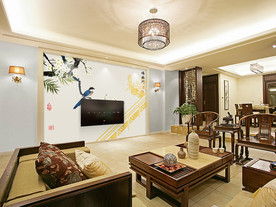 中国风电视墙 中式