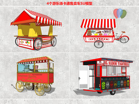 游乐场卡通售卖车