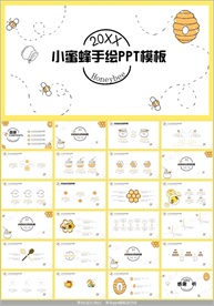 可爱卡通小蜜蜂PPT模板