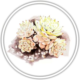 花装饰艺术画作花朵矢量国画水彩