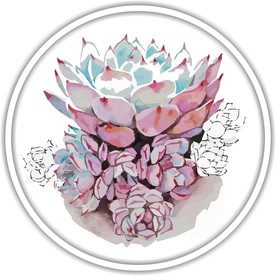 花装饰艺术画作花朵矢量国画水彩