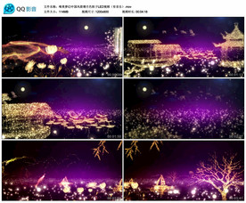 唯美梦幻荷塘月色 舞台背景视频