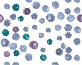 水彩小圆点图案