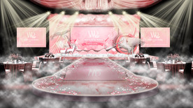 粉色婚礼仪式区