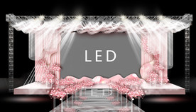 粉色婚礼仪式区