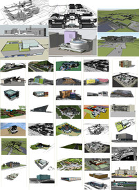 文化馆建筑模型