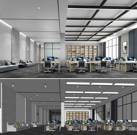 办公大厅SU设计模型