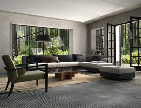 现代客厅转角沙发组合