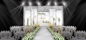 白色大理石主题婚礼仪式区