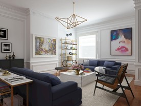 法式  客厅  沙发  挂画