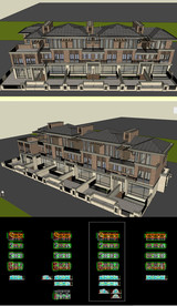 欧式别墅草图SU模型含CAD图