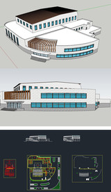 影剧院草图大师SU模型含CAD
