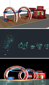 建筑公司展厅草图模型含CAD图